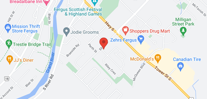 map of 340 Elora Street